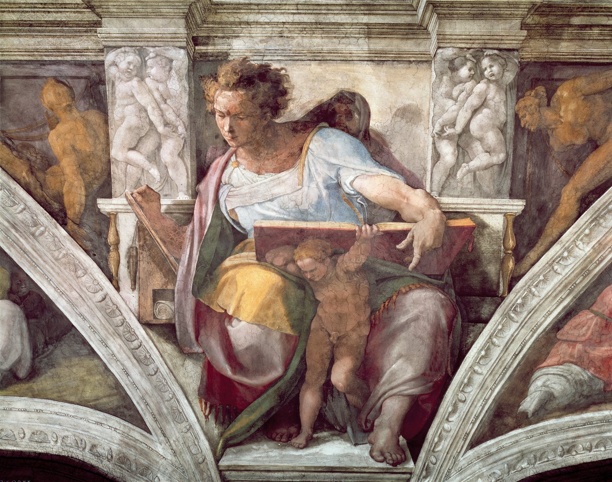 Sistine Şapeli Tavanı: Daniel Peygamber, c.1508-10 by Michelangelo Buonarroti