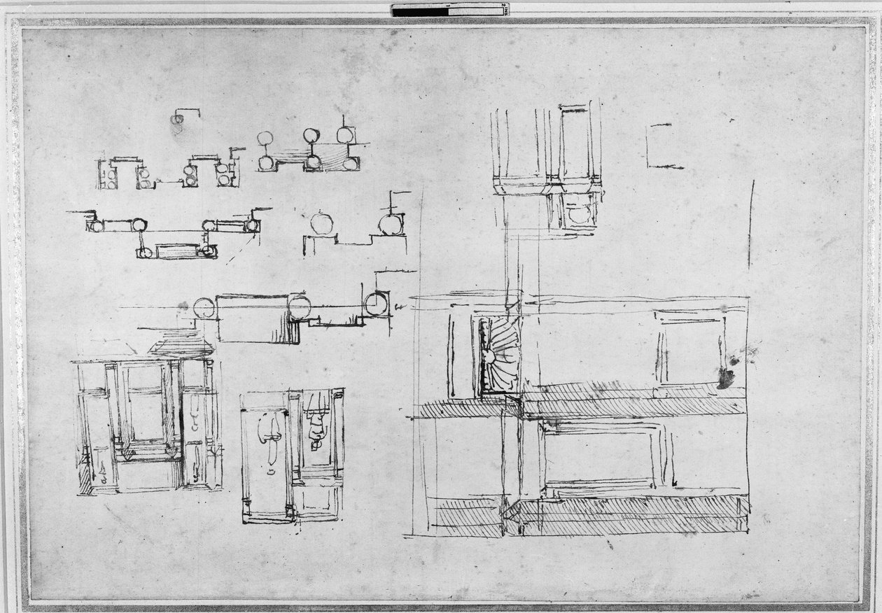 Medici Mezarı Çalışmaları, c.1520 by Michelangelo Buonarroti