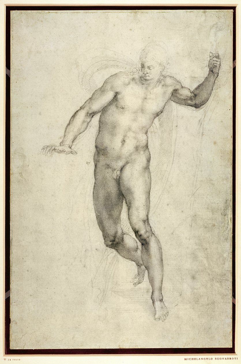Son Yargı Çalışması (W.54 recto) by Michelangelo Buonarroti