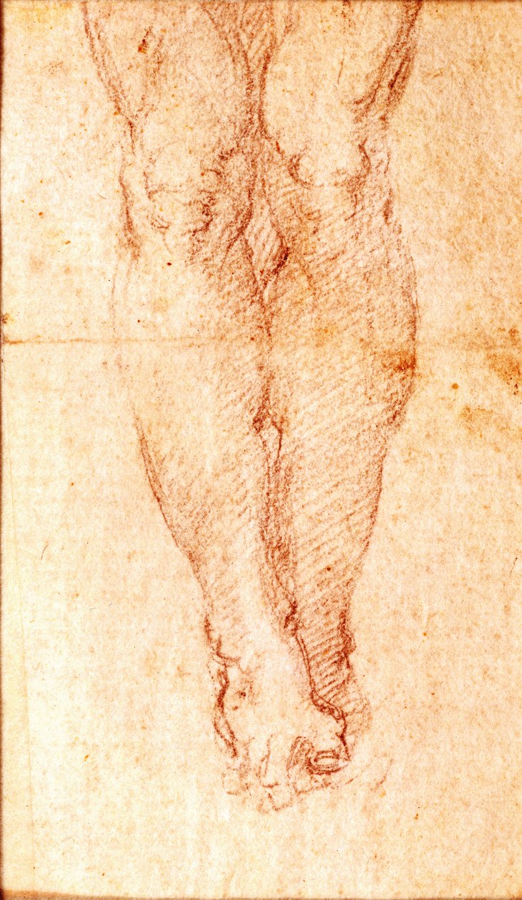 Çarmıha Gerilme Çalışması (kağıt üzerinde siyah tebeşir) by Michelangelo Buonarroti