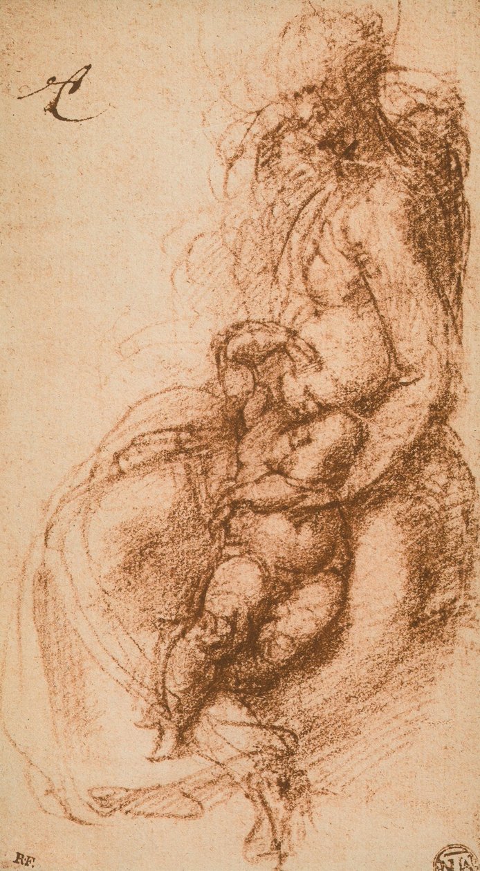 Bir Madonna ve Çocuk için Çalışma; Michelangelo