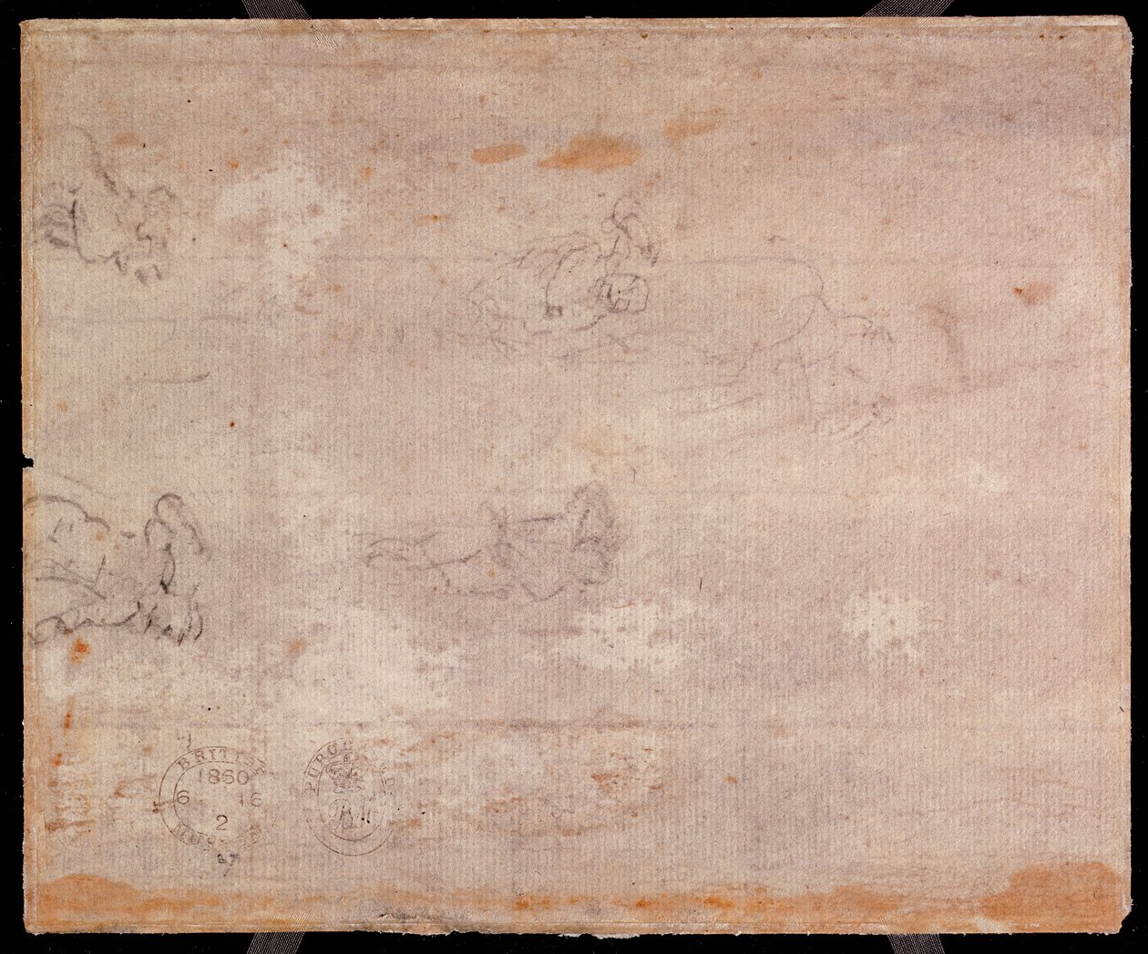 Figürlerin İncelenmesi (kağıt üzerine siyah tebeşir) (rekto) (ayrıca bkz. 191778) by Michelangelo Buonarroti