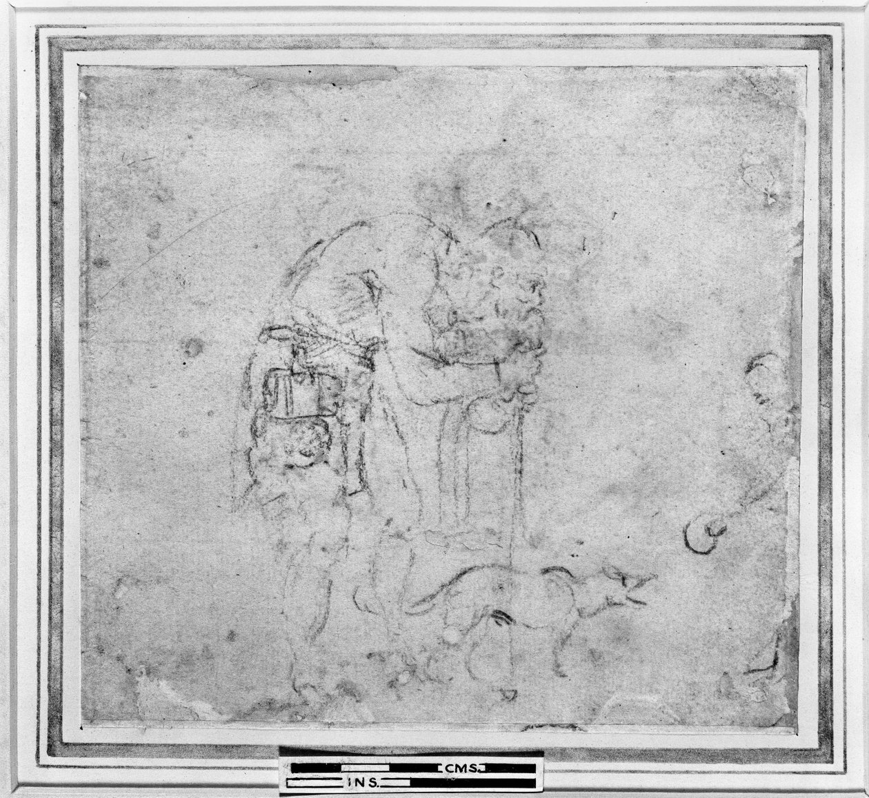 Kör Dilencinin Çalışması, c.1511 (kağıt üzerinde tebeşir) by Michelangelo Buonarroti