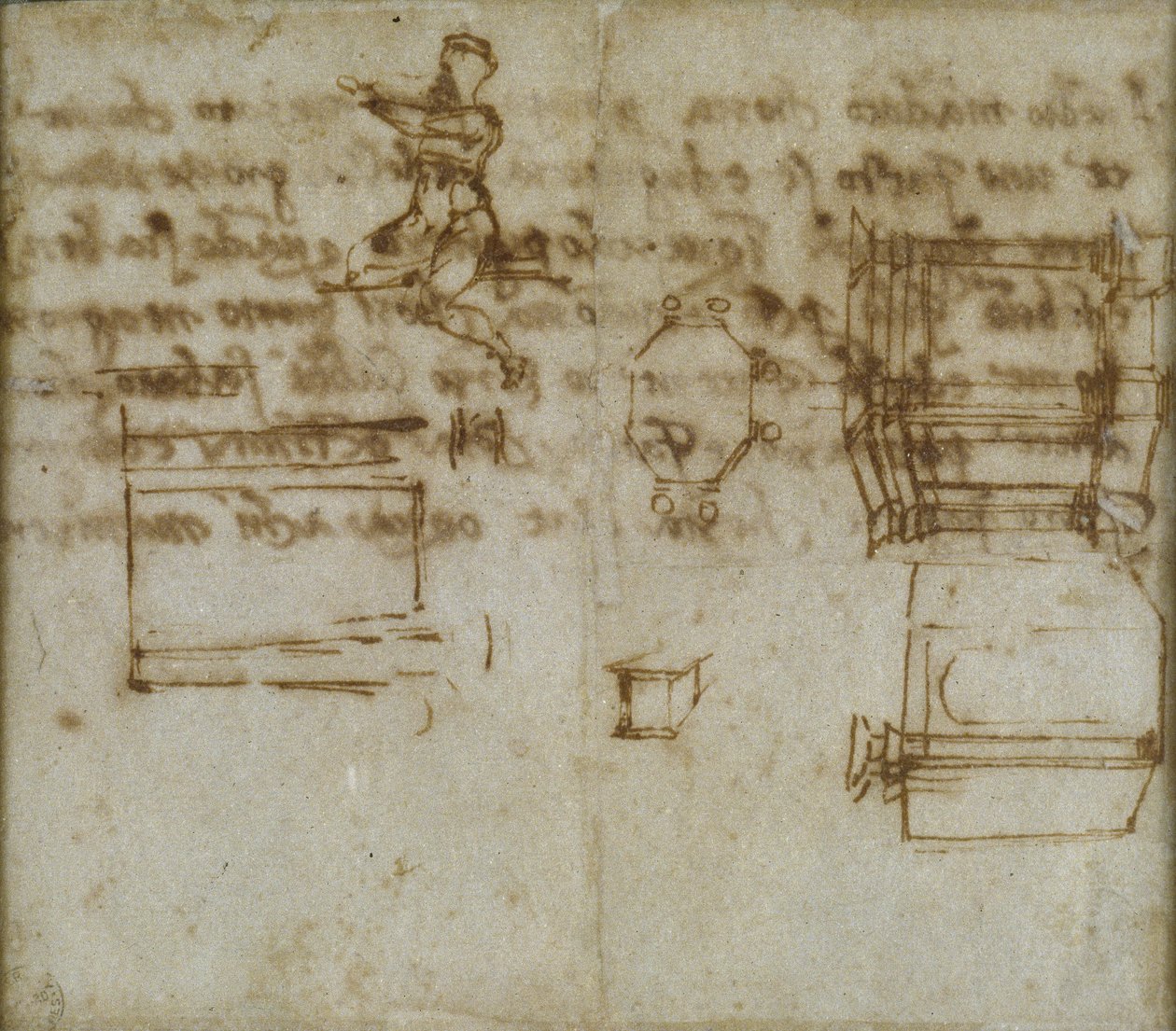 Sekizgen bir yapının incelenmesi, 1518 by Michelangelo Buonarroti