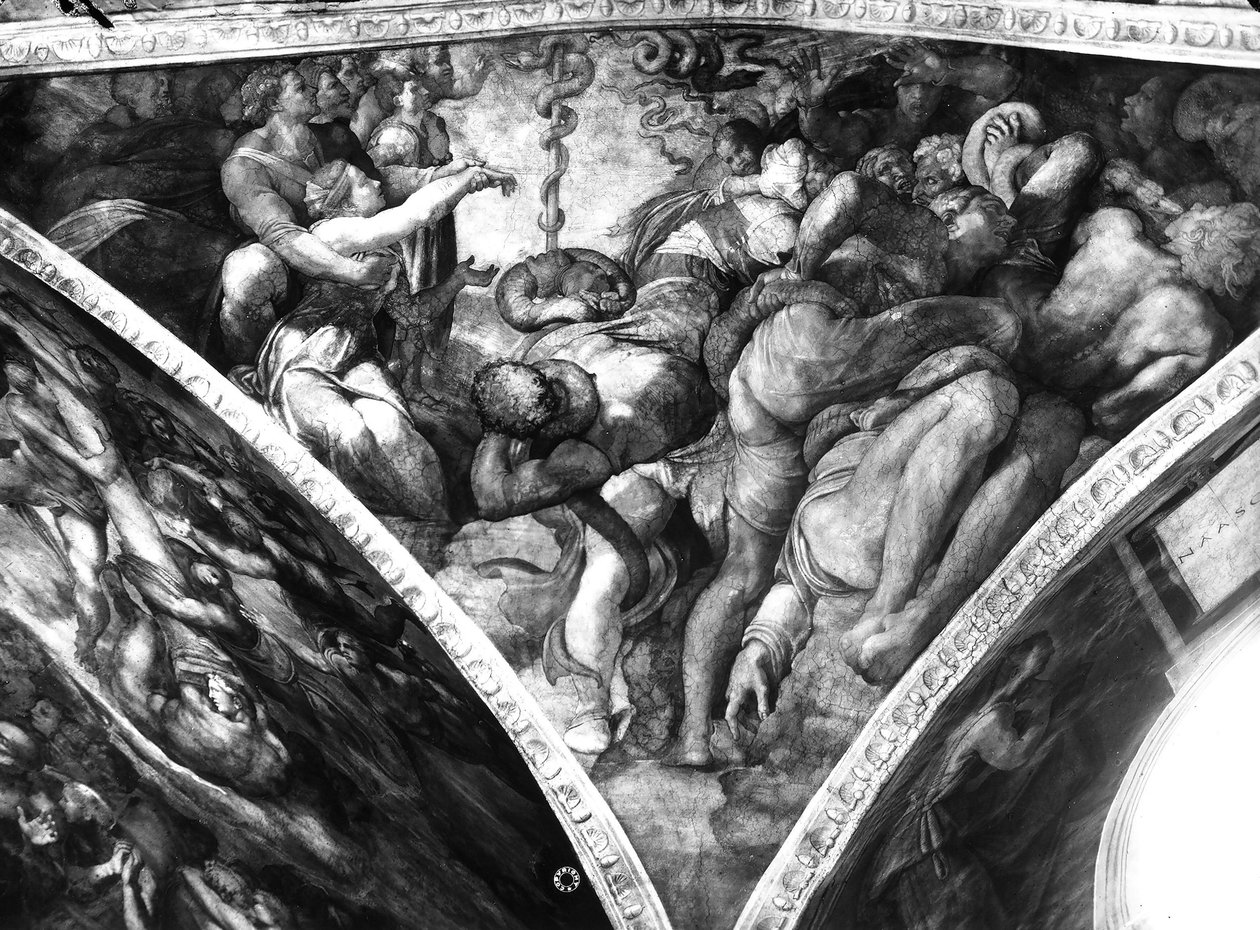 Sistine Tavanından Yüzsüz Yılan by Michelangelo Buonarroti