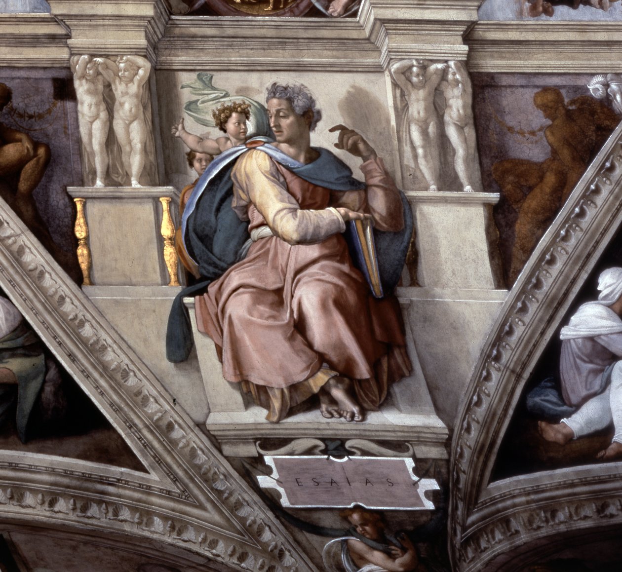 Peygamber Yeşaya, Sistine Şapeli Tavanı by Michelangelo Buonarroti