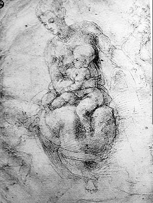 bakire ve çocuk by Michelangelo Buonarroti