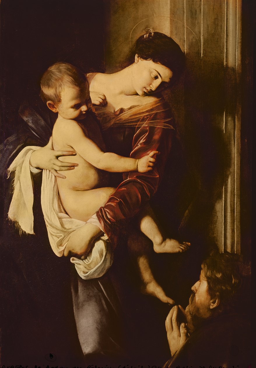 Detail of Madonna of the Pilgrims, c.1603-05  by Michelangelo Merisi Caravaggio