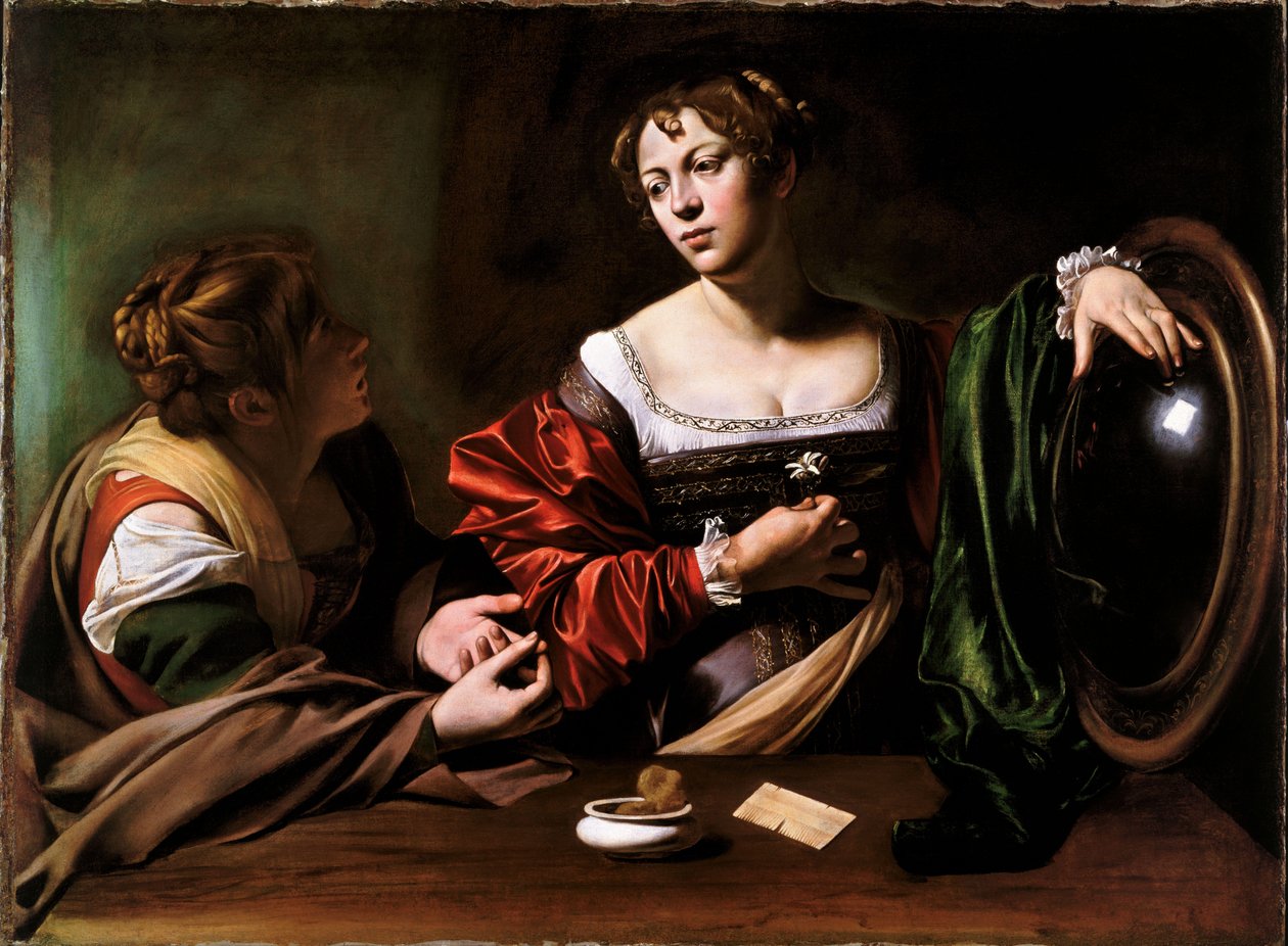 Martha ve Mecdelli Meryem by Michelangelo Merisi Caravaggio