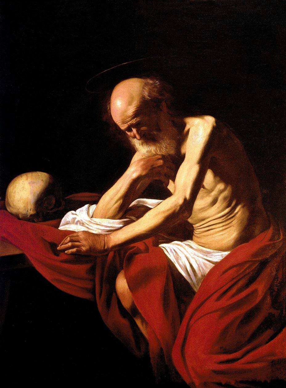 Aziz Jerome tövbekar by Michelangelo Merisi Caravaggio