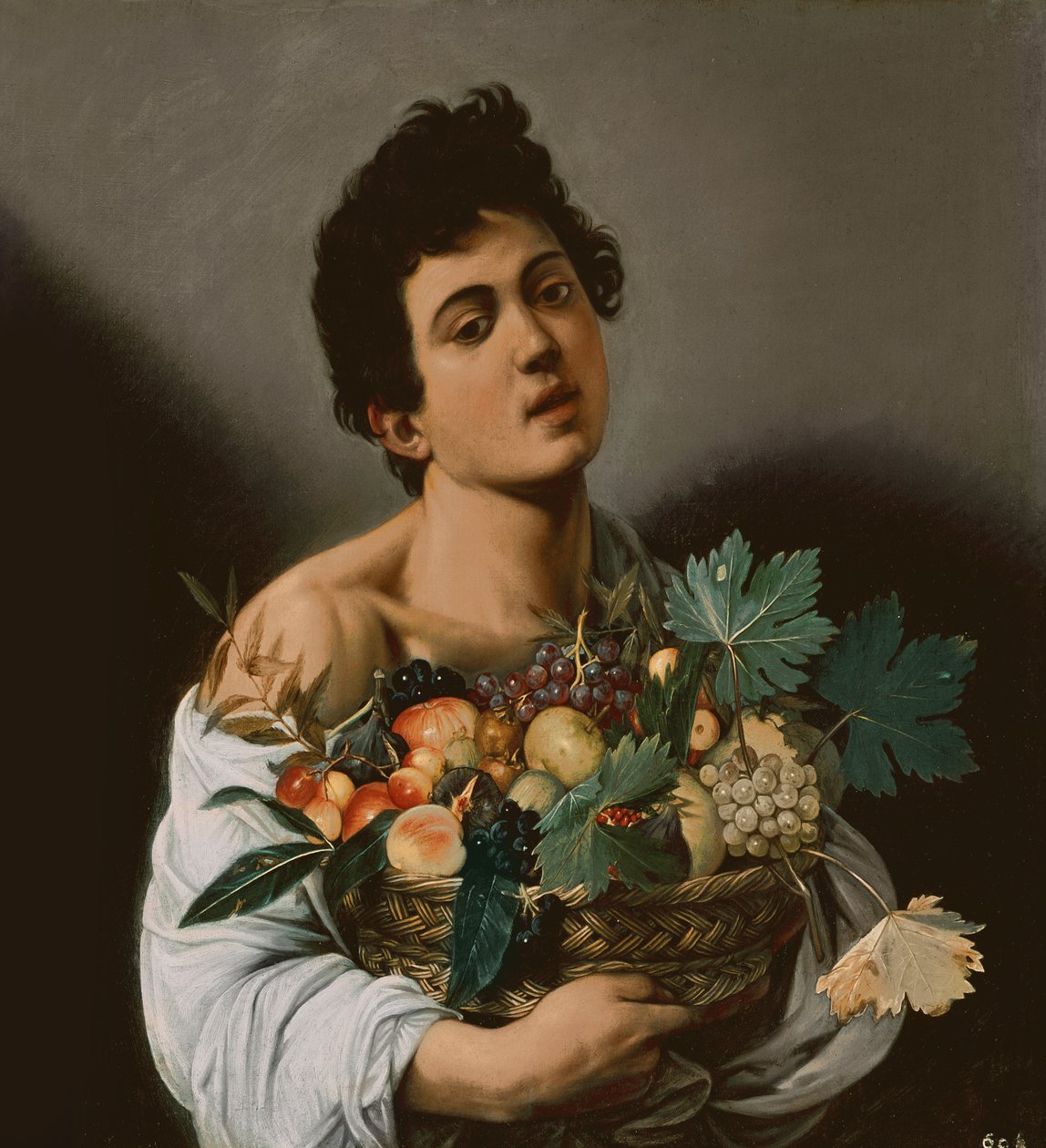 Meyve Sepetli Gençlik, 1594 (104940 detayı) by Michelangelo Merisi Caravaggio