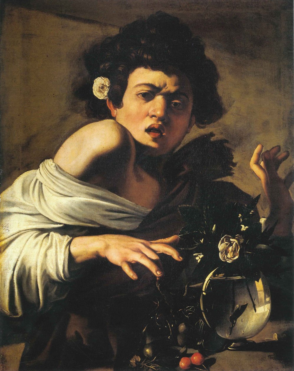 Bir kertenkele tarafından ısırılan çocuk, 1596-97 by Michelangelo Merisi Caravaggio