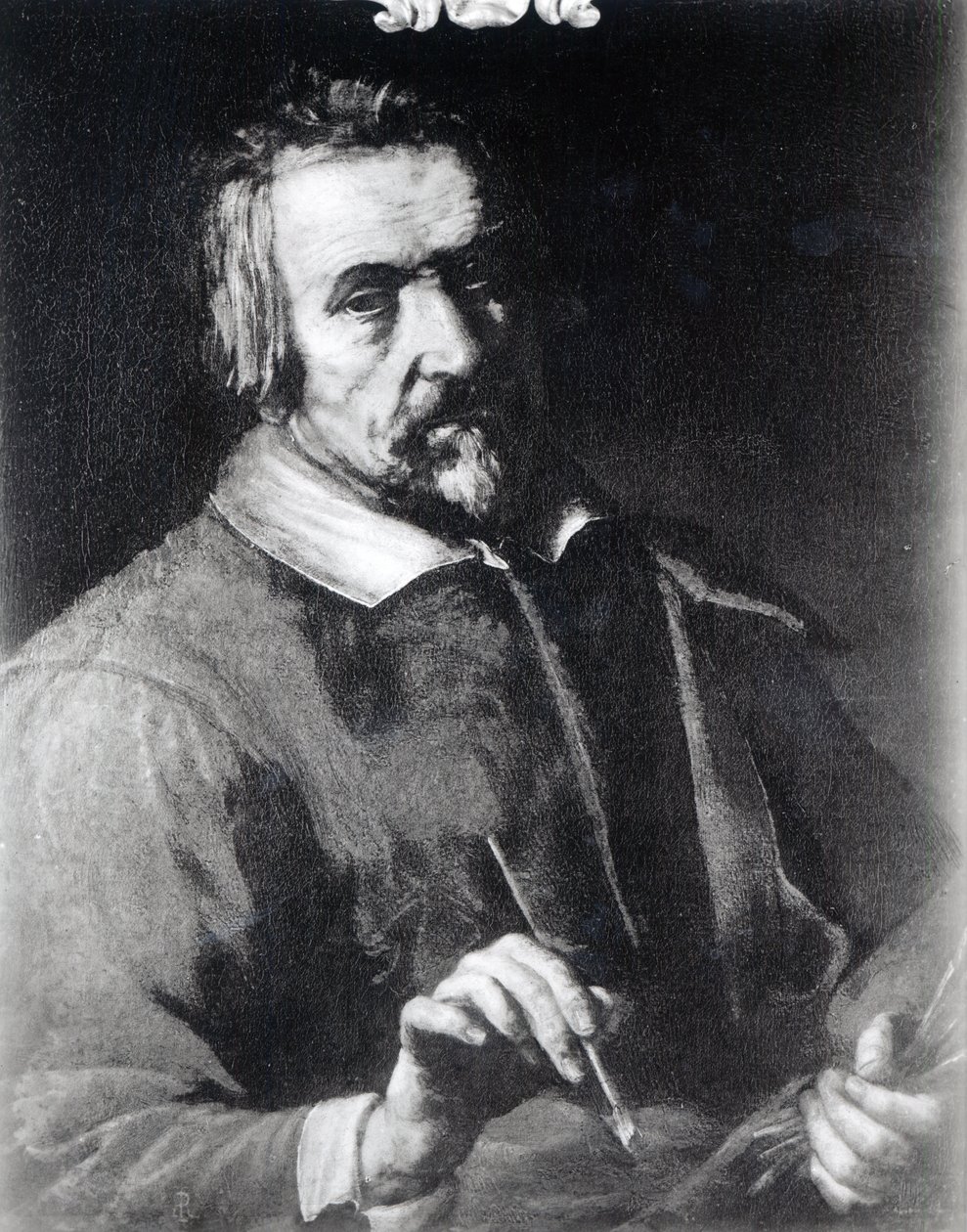 Bir boya fırçası ile kendi kendine portre by Michelangelo Merisi Caravaggio