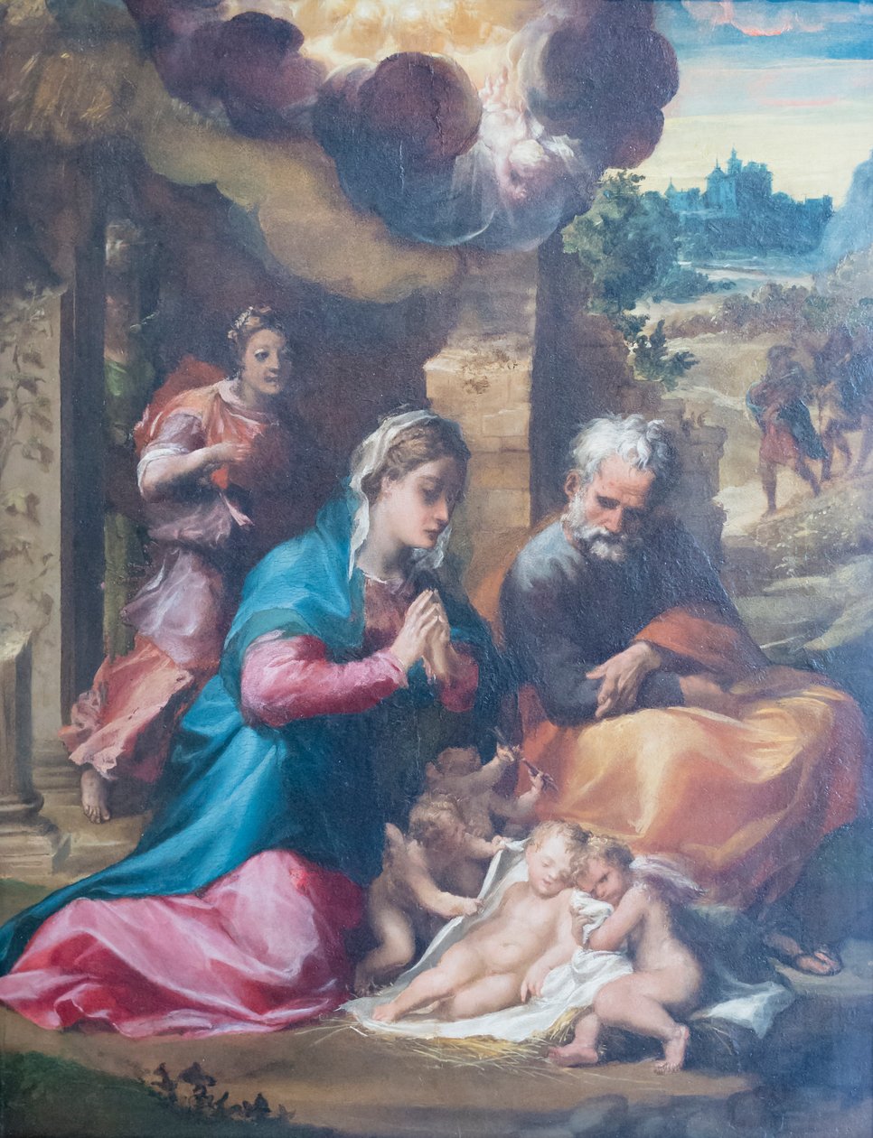 Doğuş ve çobanlara duyuru by Michelangelo Anselmi