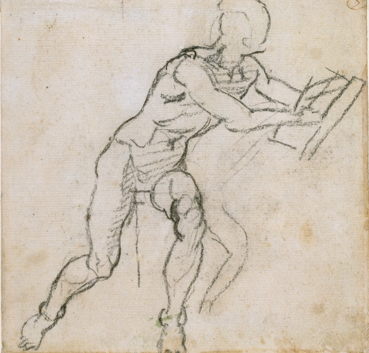 Çıplak Oturan Adam, c1490-1560 by Michelangelo Buonarroti