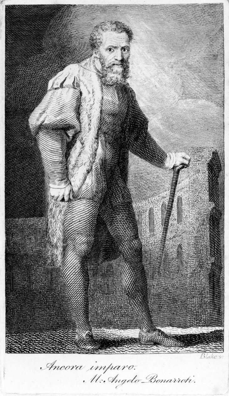 Ancora imparo, William Blake tarafından oyulmuş, Henry Fuseli