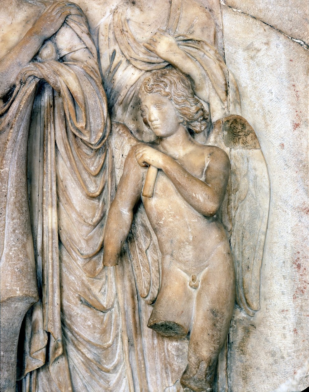 Angel, Venedik mermeri, 16. yüzyılın başı. Cenaze töreni, detay, Louvre Müzesi. Michelangelo