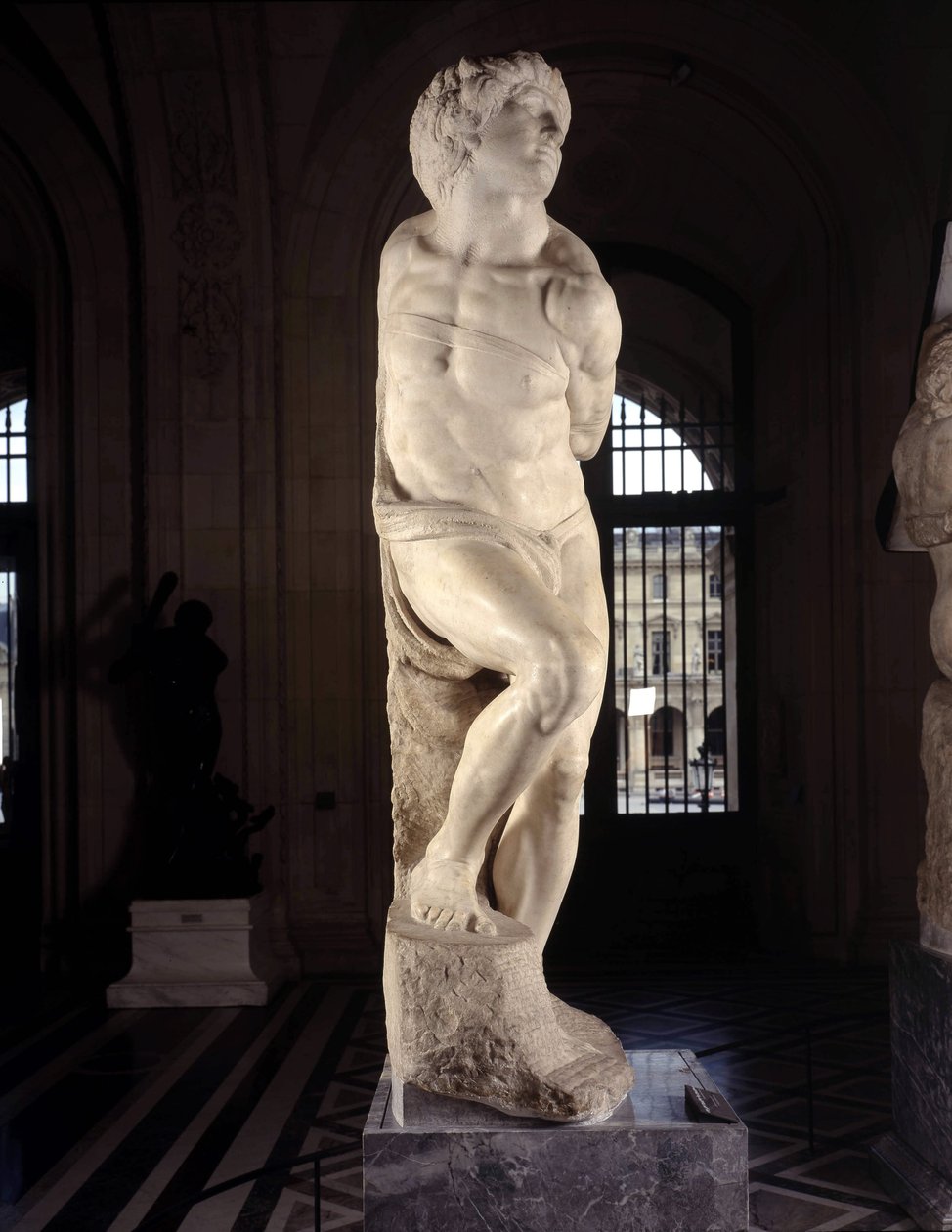 Asi Köle olarak bilinen Esir by Michelangelo Buonarroti