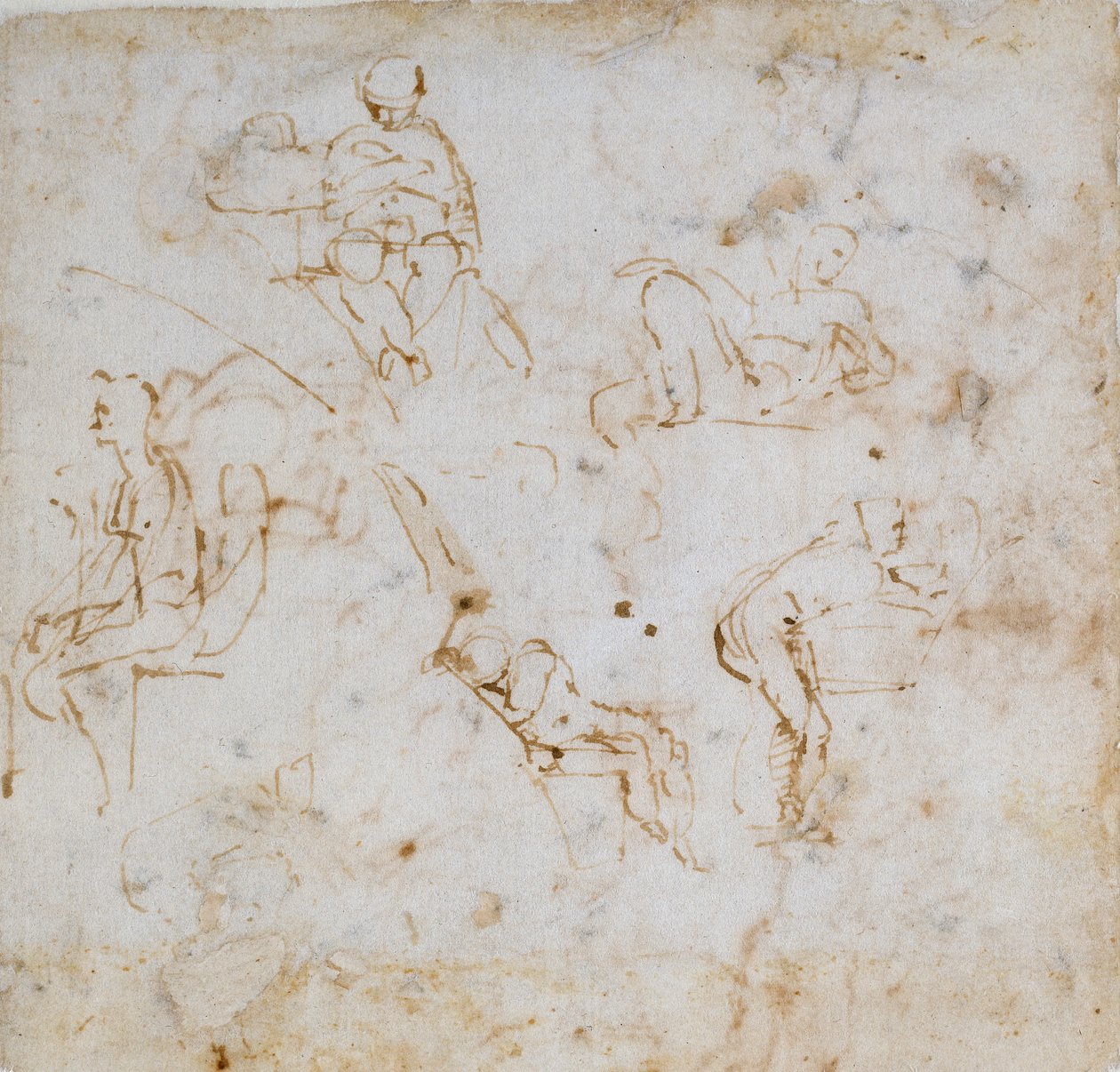 Beş küçük Figür Çalışması, c1490-1560 by Michelangelo Buonarroti