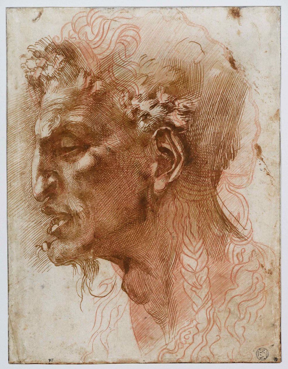 Bir Satyr Başkanı. by Michelangelo Buonarroti