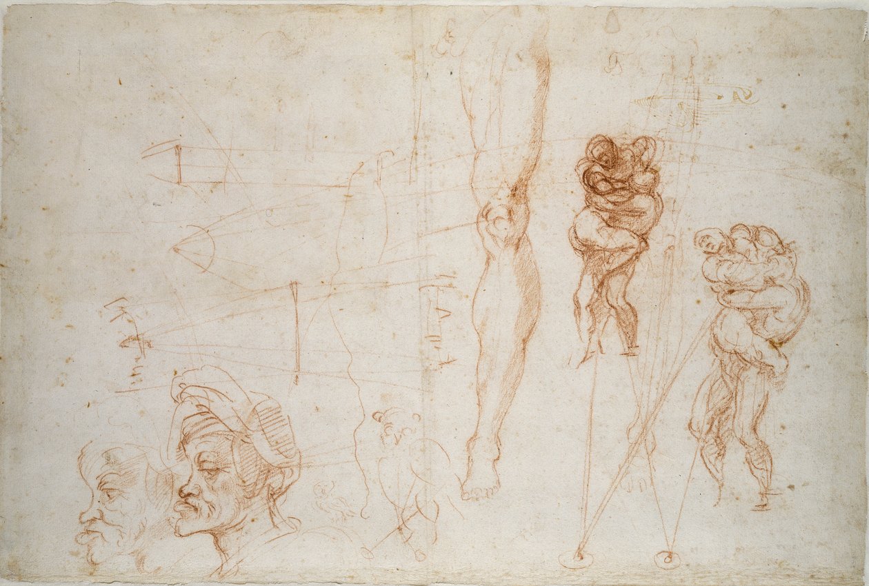 Herkül ve Antaeus ve diğer Çalışmalar, 16. yüzyıl by Michelangelo Buonarroti