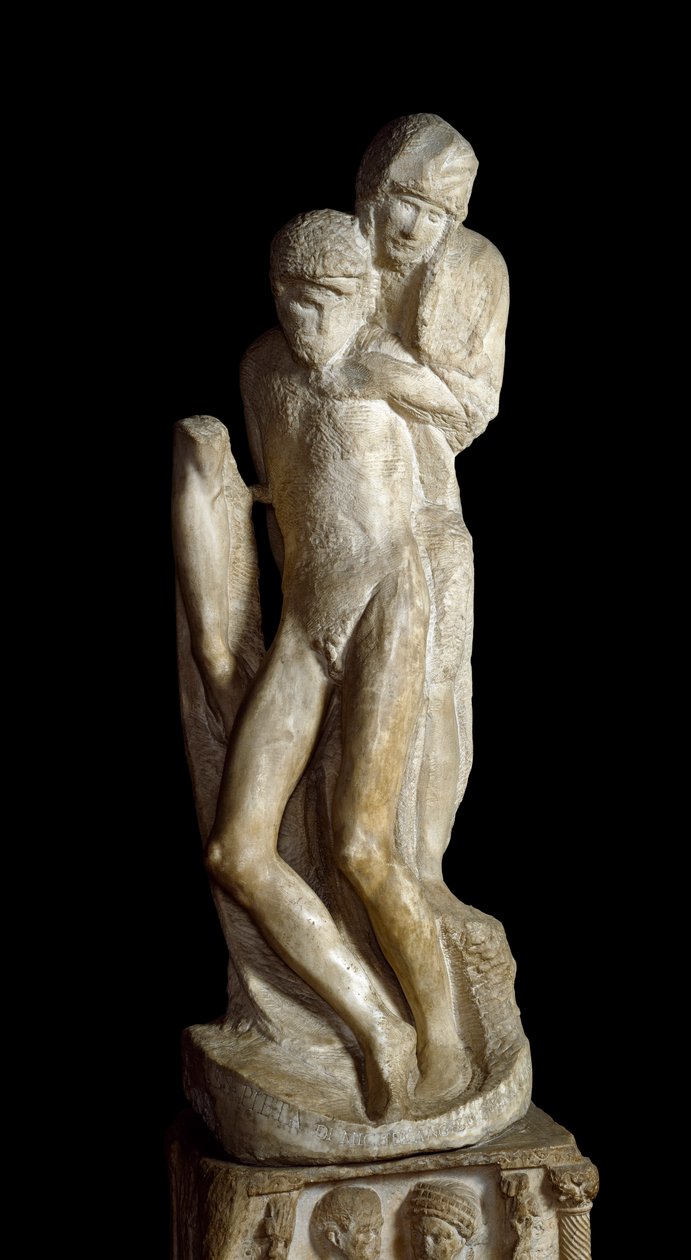 La Pieta Rondanini. Heykel by Michelangelo Buonarroti