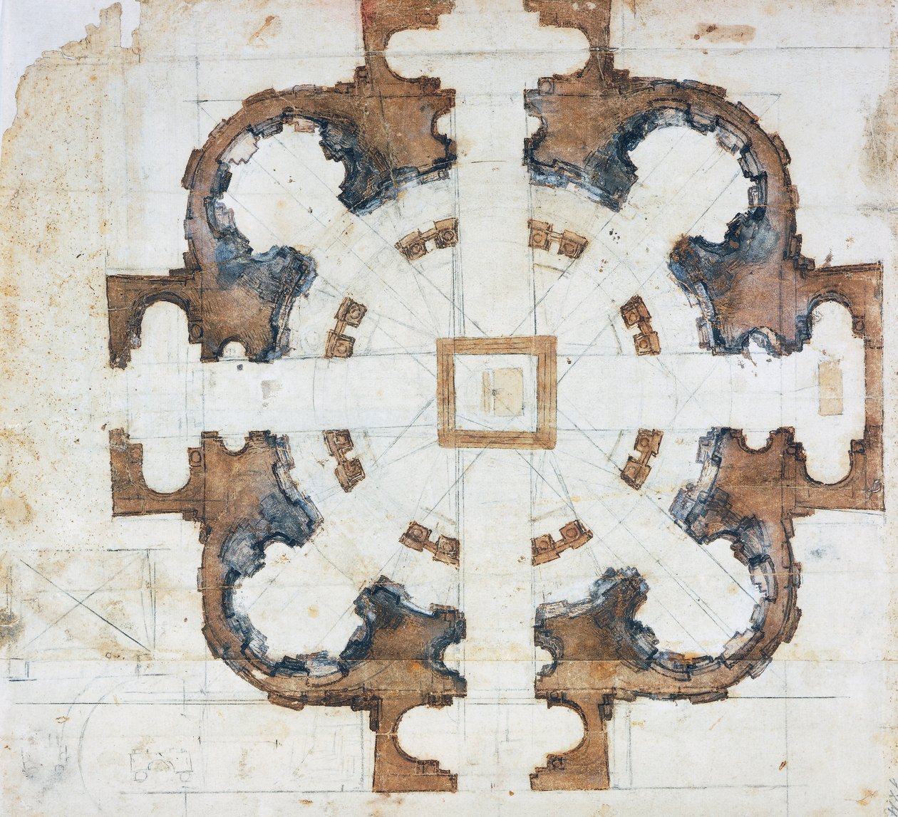 Michelangelo Buonarroti (1475-1564), İtalya tarafından çizilen Roma