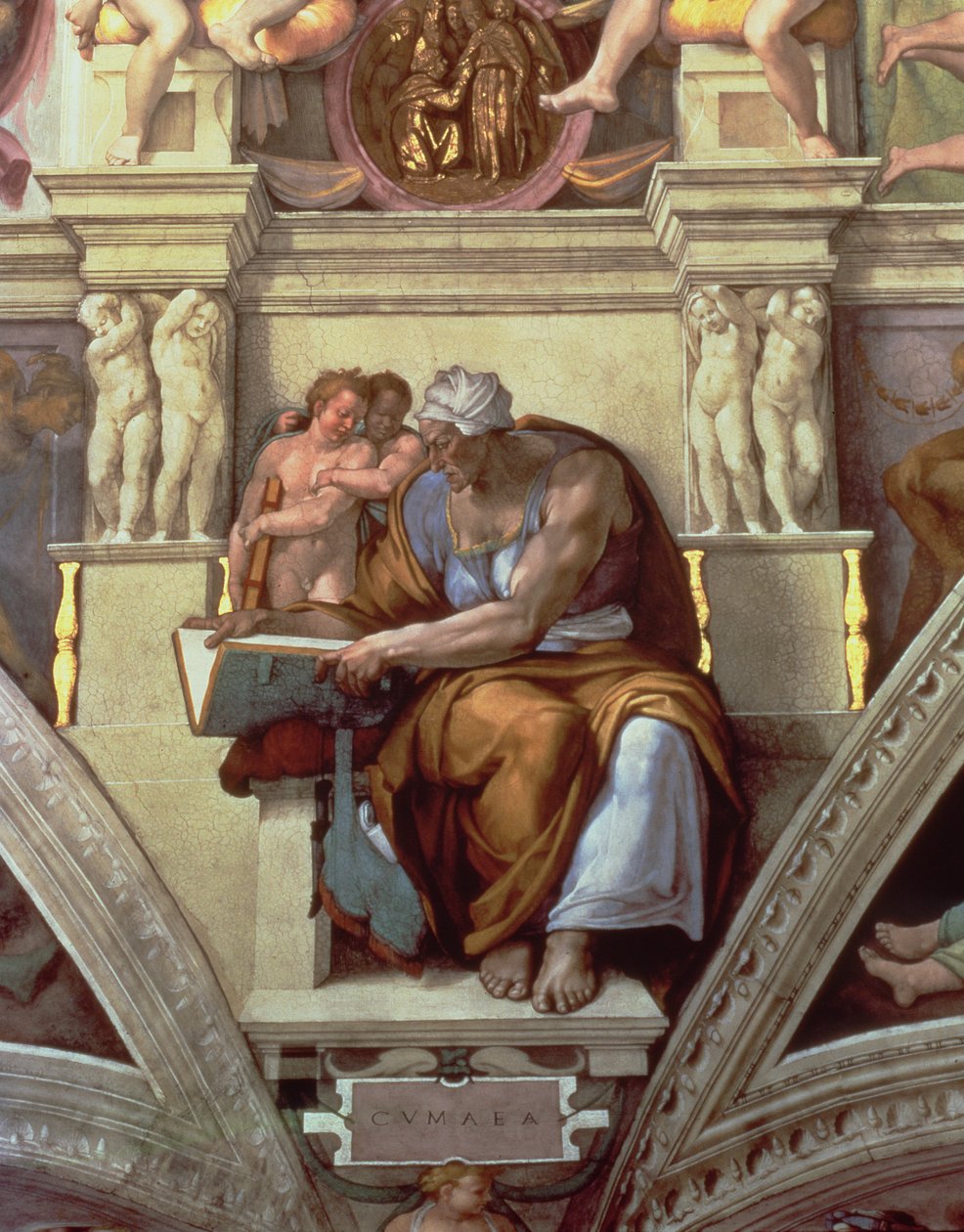 Sistine Şapeli Tavanı: Cumaean Sibyl by Michelangelo Buonarroti