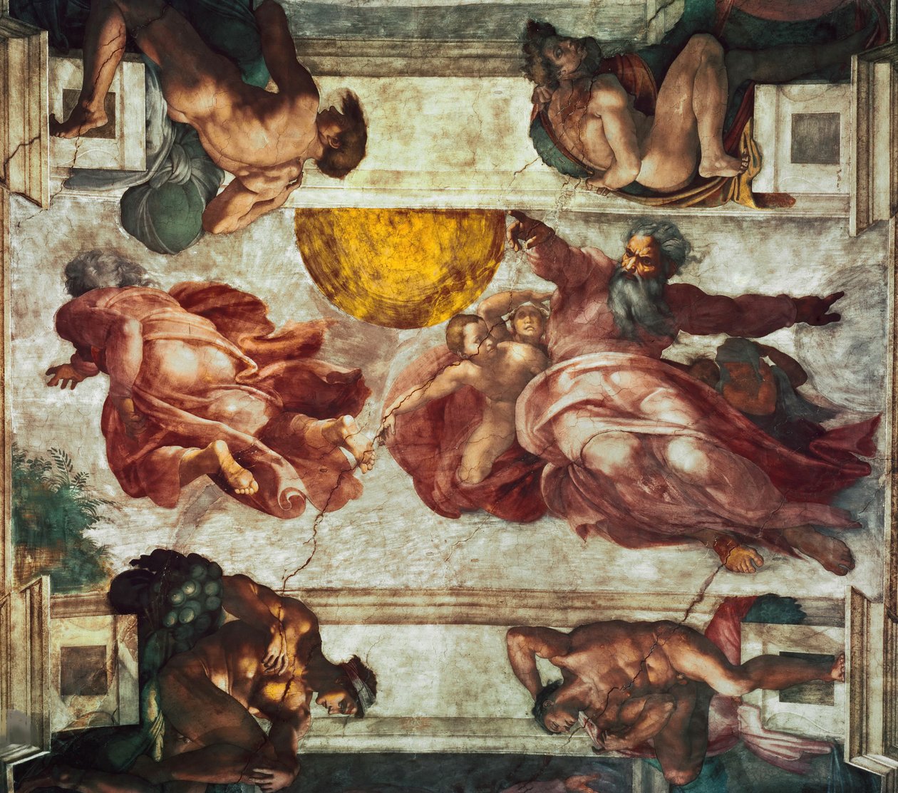 Güneş, Ay ve Bitkilerin Yaratılışı by Michelangelo Buonarroti