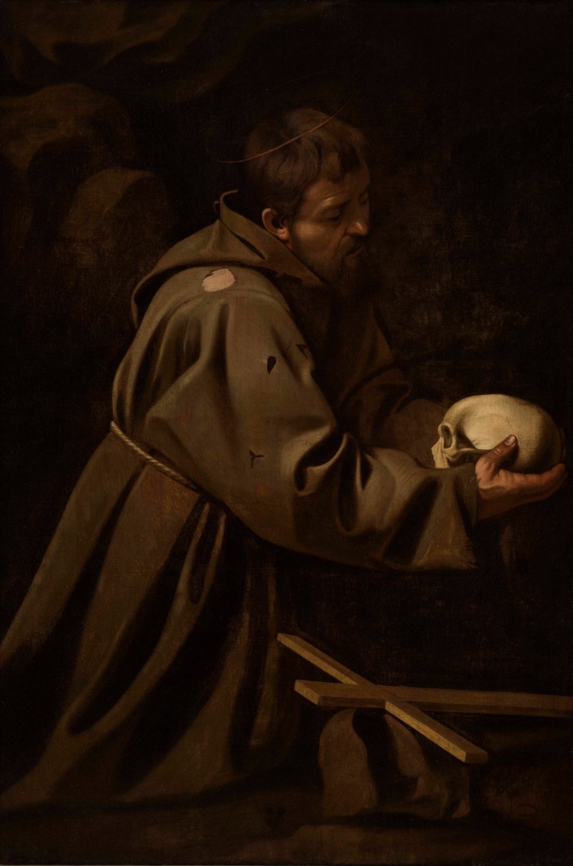Meditasyonda Aziz Francis, yaklaşık 1606. by Michelangelo Caravaggio