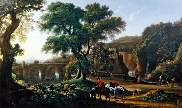 Figürlü Bir Manzara (tuval üzerine yağlı boya) by Michelangelo Cerquozzi