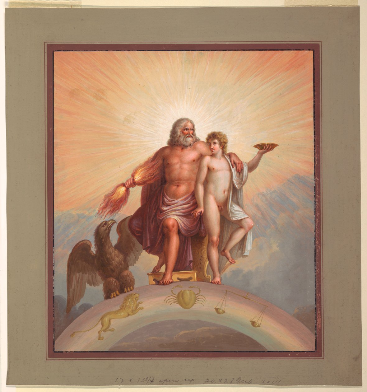 Zeus ve Ganymede by Michelangelo Maestri