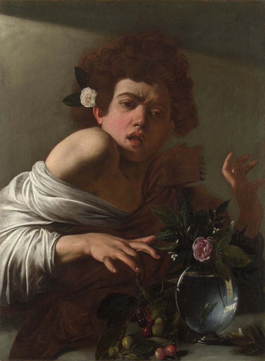 Kertenkele tarafından ısırılan çocuk, yaklaşık 1595 by Michelangelo Merisi Caravaggio
