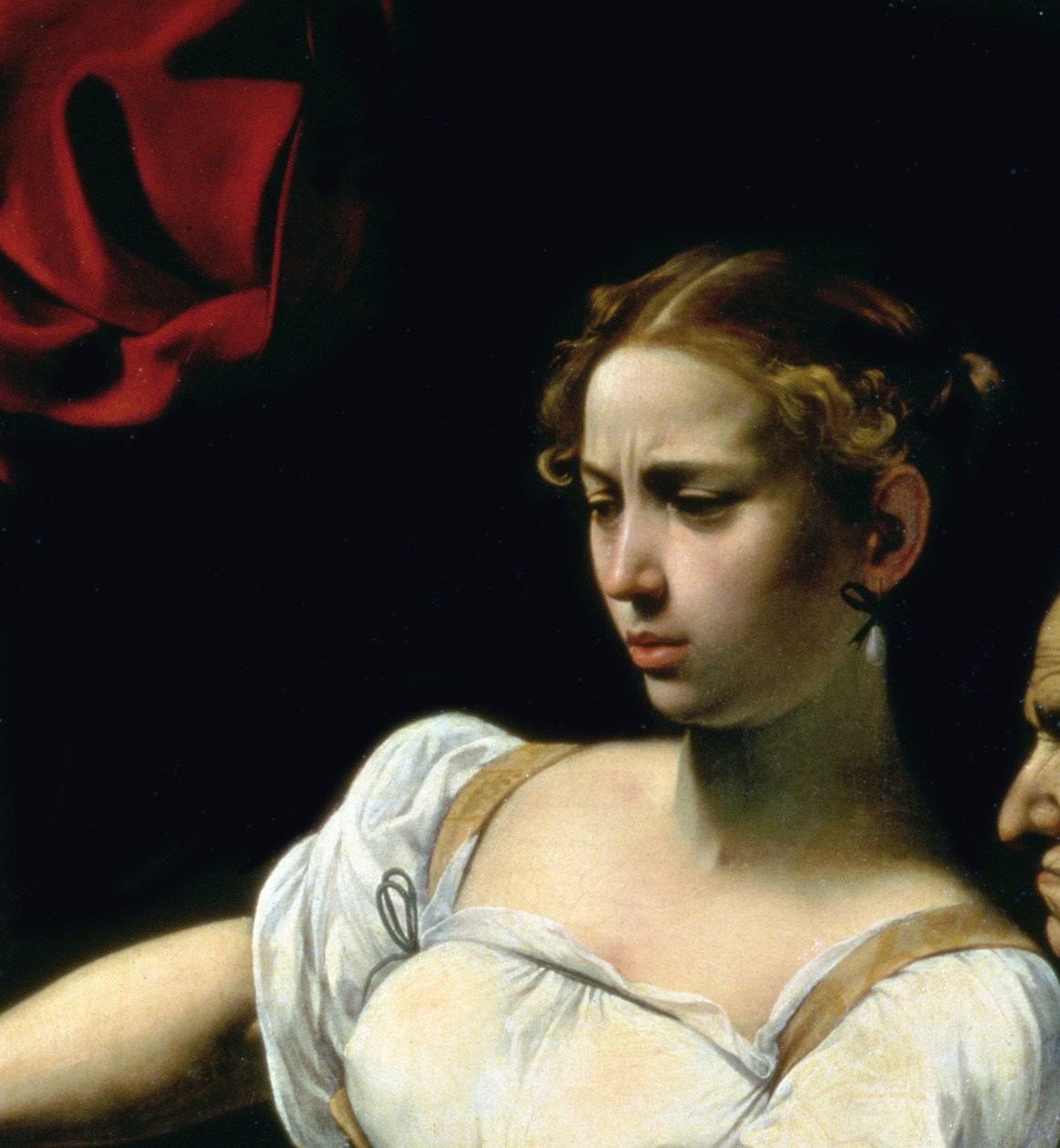 Judith ve Holofernes, 1599`507191 tuval detayı üzerine yağlı boya by Michelangelo Merisi Caravaggio