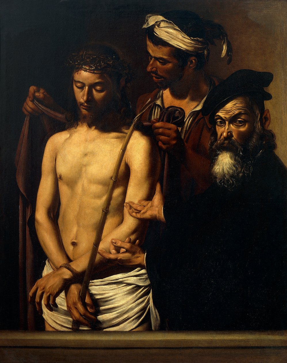 Ecce Homo, c.1605 (tuval üzerine yağlı boya) by Michelangelo Merisi da Caravaggio