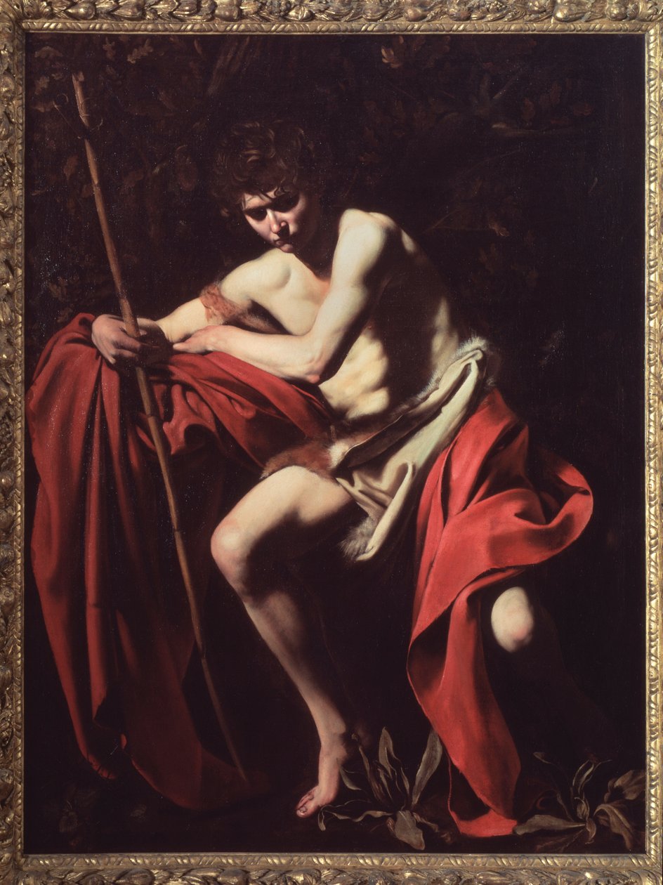 Çölde Aziz John Baptist (tuval üzerine yağlı boya by Michelangelo Merisi da Caravaggio