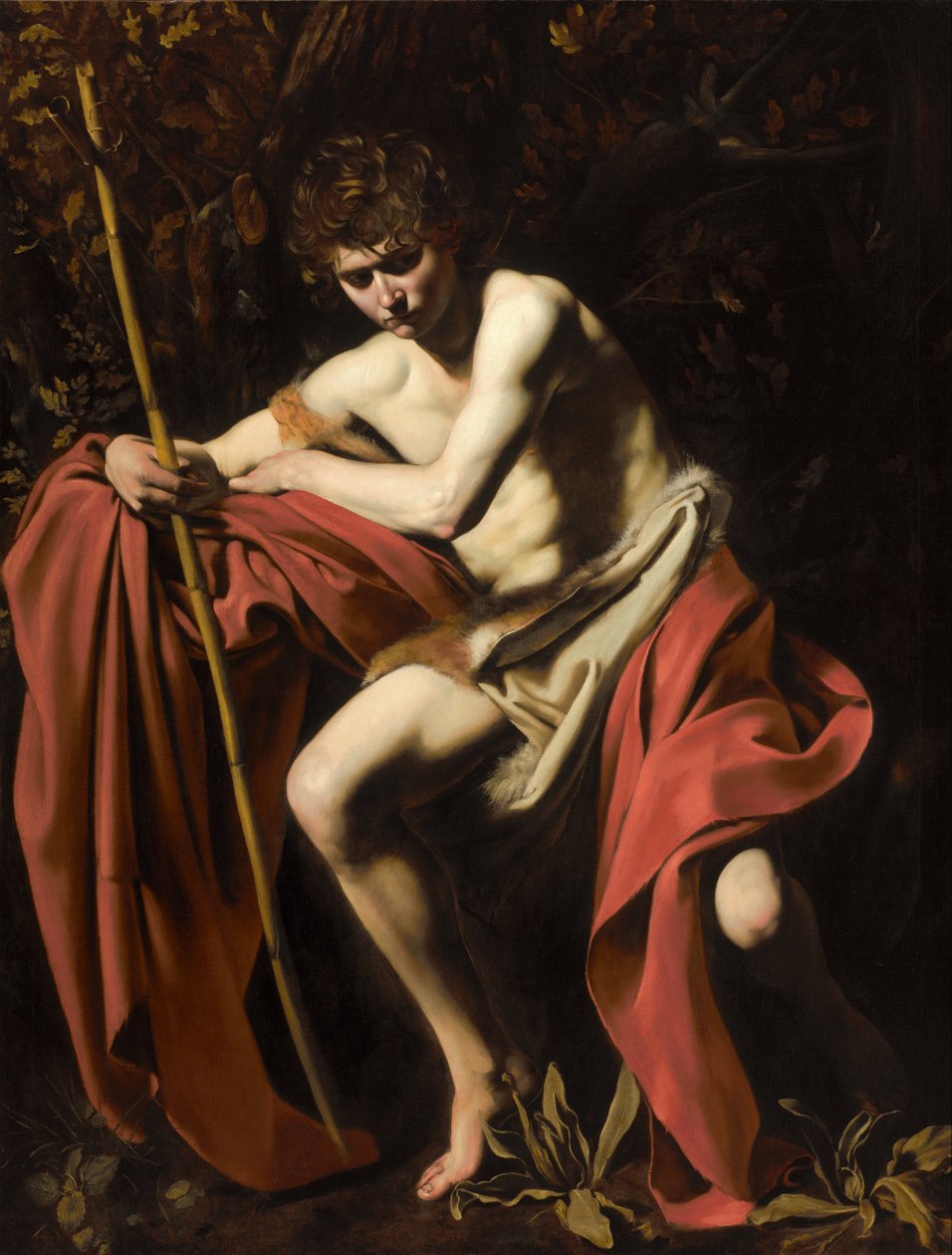 Vahşi Doğada Vaftizci Yahya by Michelangelo Merisi da Caravaggio