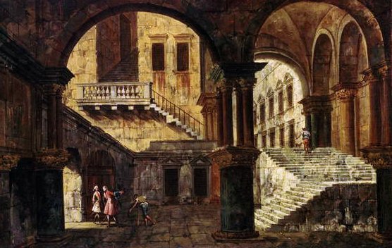 Bir Sarayda Merdiven by Michele Marieschi