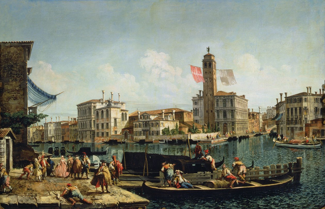 Canal Grande ve S. Geremia, Venedik by Michele Marieschi