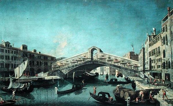 Rialto Köprüsü, Venedik by Michele Marieschi