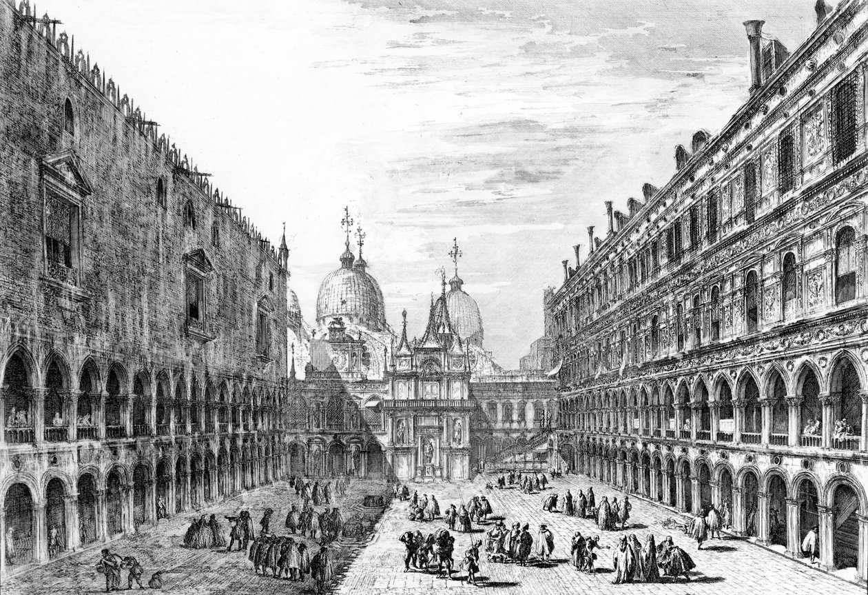 View of San Marco, Venice from the courtyard of the Palazzo Ducale, 1741  by Michele Marieschi
