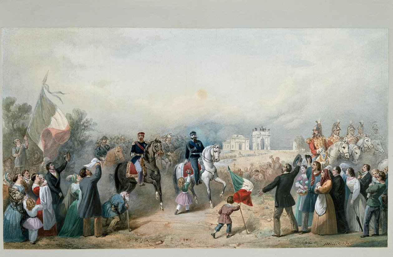 Sardunya kralı Vittorio Emanuele II ve Napolyon III