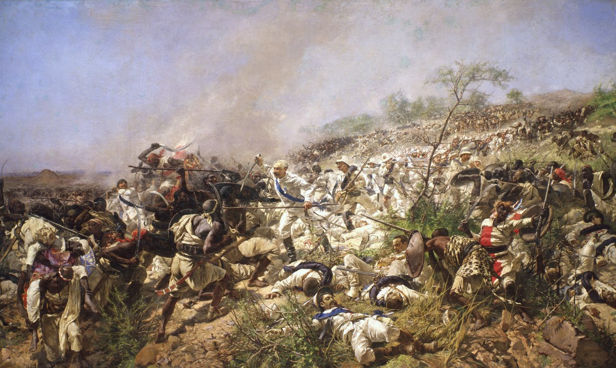 Dogali Savaşı, 1896 by Michele Cammarano