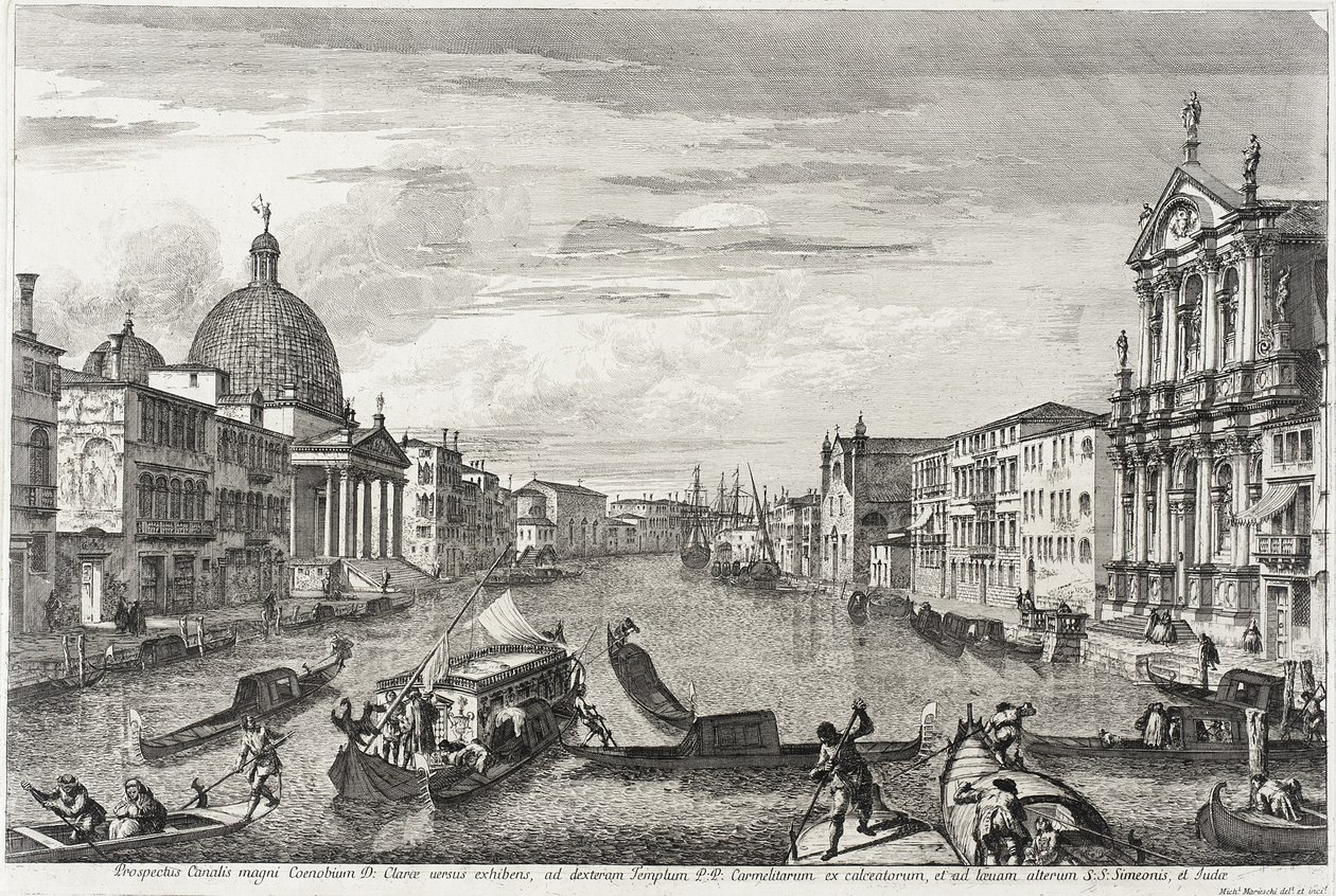 San Simone Piccolo ve Santa Chiara Arasındaki Büyük Kanal, c.1740-41 by Michele Marieschi
