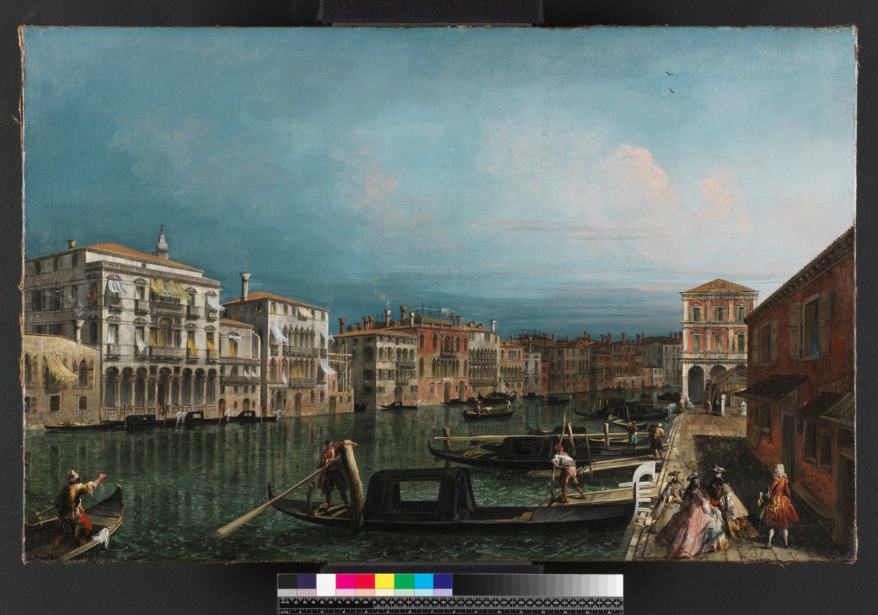 Büyük Kanal, Venedik, Rialto köprüsünün üzerinde, 1743