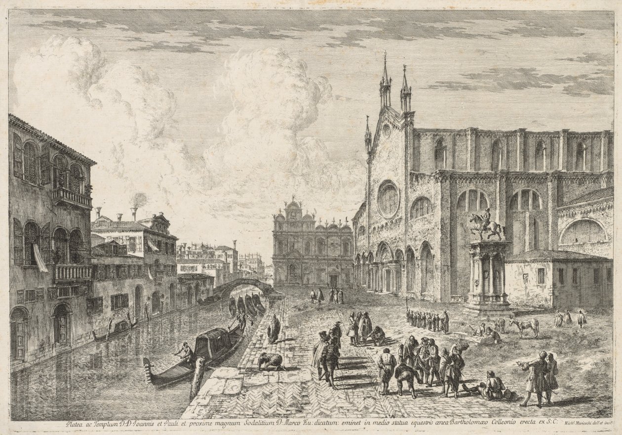 Venedik Manzaraları: Campo SS Giovanni e Paolo by Michele Marieschi