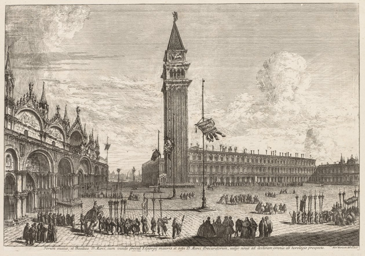 Venedik Manzaraları: Piazza ve Piazzetta by Michele Marieschi