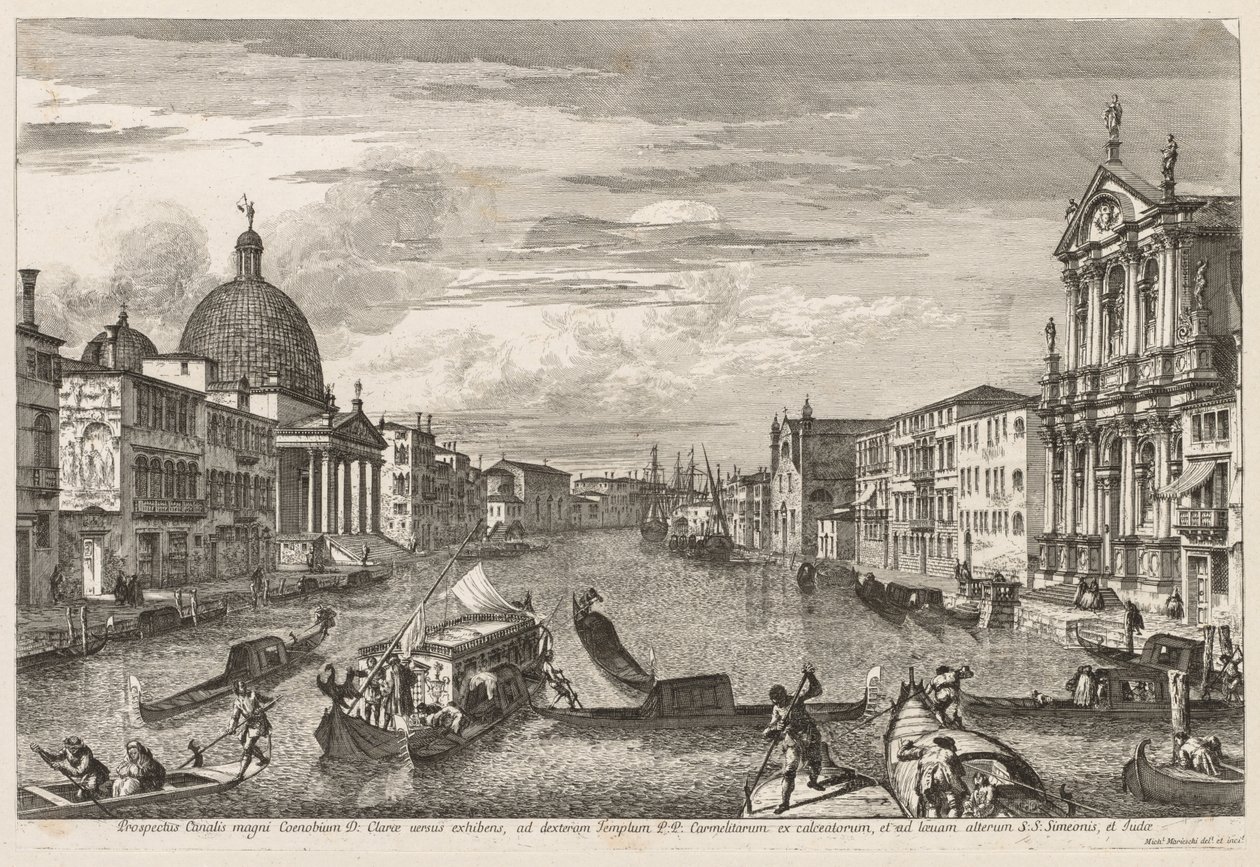Venedik Manzaraları: Santa Chiara by Michele Marieschi