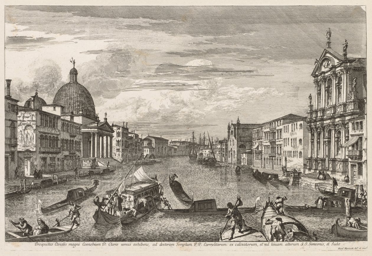 Venedik Manzaraları: Santa Chiara, 1741. by Michele Marieschi
