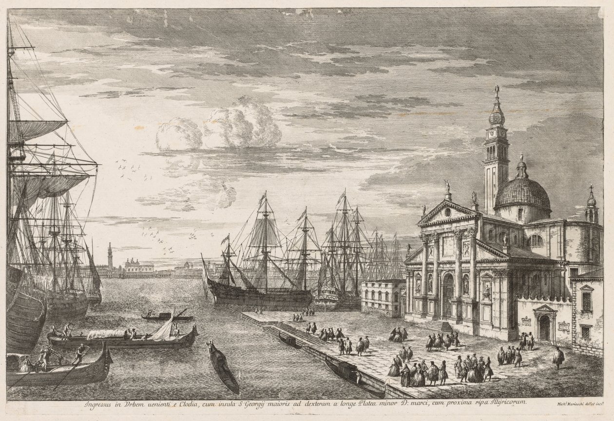 Venedik Manzaraları: St. Marks Havzası, 1741. by Michele Marieschi